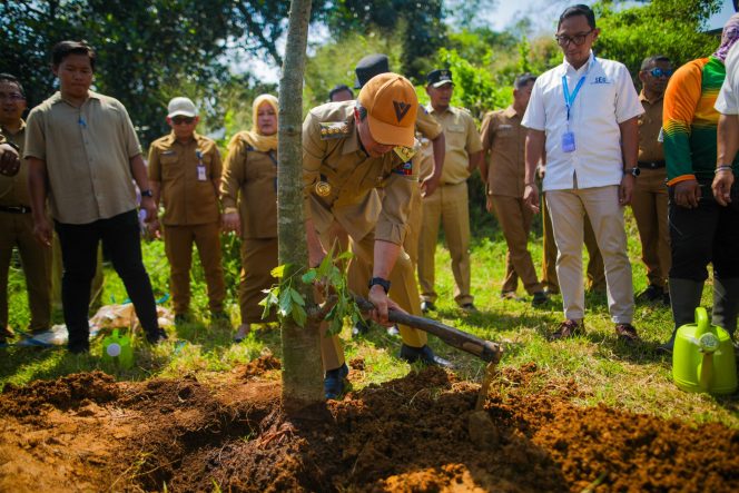 
					Dedie Rachim Tanam Pohon di Lokasi Calon Kantor Pemerintahan