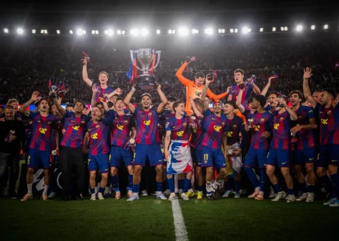 
					FC Barcelona Resmi Juara Liga Spanyol 2025/2026, Selebrasi Pecah di Camp Nou